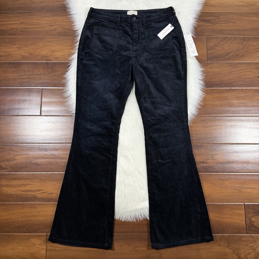Pilcro Anthropologie Women's Size 30 Black The Icon Corduroy Flare Pants